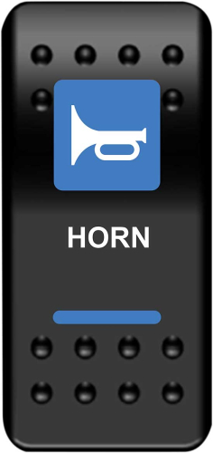 Moose Utility - Moose Utility Horn Rocker Switch - Blue - 2106-0481