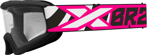 EKS Brand - EKS Brand X-Grom Youth Goggle - 067-30315 - Flo Pink/Zebra - OSFM