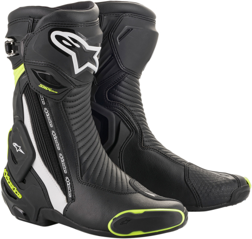 Alpinestars - Alpinestars SMX Plus Non-Vented Boots - 2221019-125-39 - Black/White/Yellow Fluorescent - 6