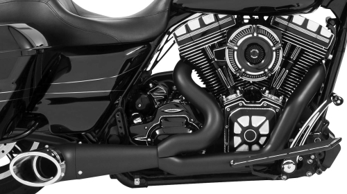 Freedom Performance - Freedom Performance 2-Into-1 Turnout Exhaust System - Black with Sculpted Black Tip - HD00637