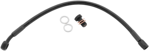 Goodridge - Goodridge Ebony 2 Front Brake Line Kit - +8in. Length - HD0128-3FPBK+8