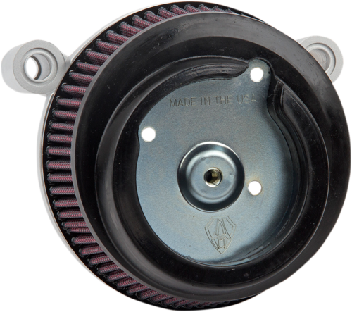 Arlen Ness - Arlen Ness Big Sucker Stage I Air Filter Kit  - Plain Backing Plate - Red Filter - 18-827