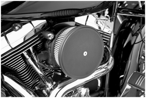 Arlen Ness - Arlen Ness Billet Sucker Stage II Air Filter Kit with Steel Cover - Smooth Black - Stainless Steel Filter - 18-359
