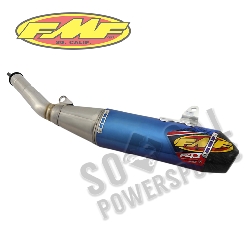 FMF Racing - FMF Racing Factory 4.1 RCT Slip-On - Blue Titanium Muffler - Carbon End Cap - 044455