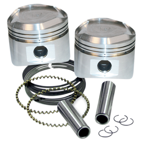 S&S Cycle - S&S Cycle 3 1/2in. Forged Piston Kit for Super Stock Heads - 0.005 Oversized - 92-20265