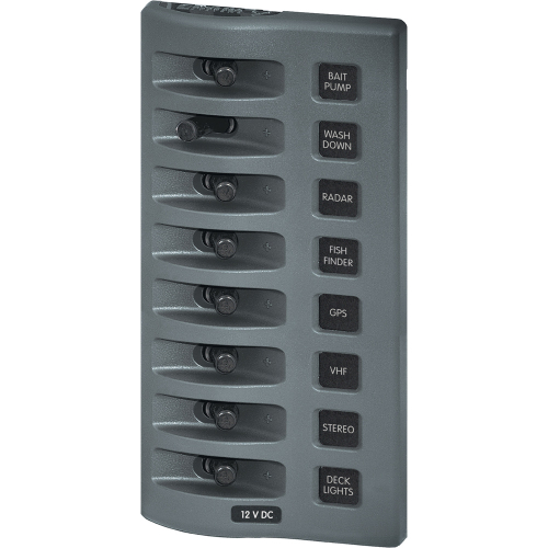Blue Sea Systems - Blue Sea 4309 WeatherDeck&reg; 12V DC Waterproof Switch Panel - 8 Position