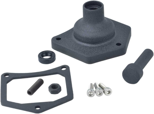 Drag Specialties - Drag Specialties Solenoid End Cover/Starter Button for 1.2 and 1.4kW Starters - Black Wrinkle - 2110-0995