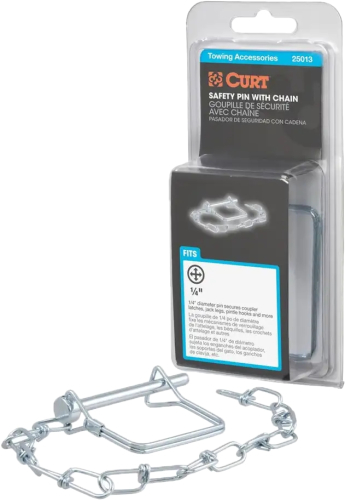 Curt - Curt Safety Pin with Chain - 1/4in. - 25013