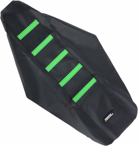 Moose Racing - Moose Racing Ribbed Seat Cover - Black/Green Ribbed - KX12503-334RT