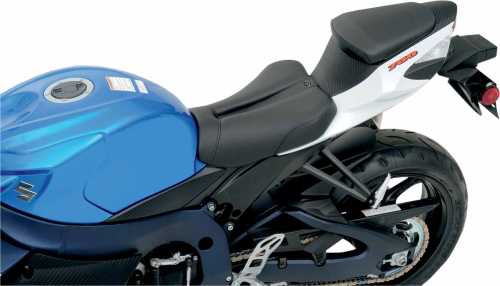 Saddlemen - Saddlemen Gel-Channel Track - CF One-Piece Solo Seat with Rear Cover - 0810-S029