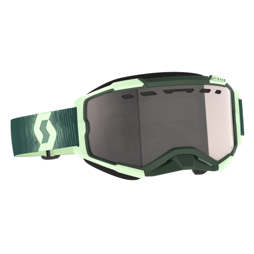 Scott USA - Scott USA Fury Snowcross Goggles - 278605-7703313 - Green/Silver Mirror Lens - OSFM