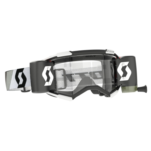Scott USA - Scott USA Fury Works Film System Goggles - 278596-7702113 - Black/White/Clear Works Lens - OSFM