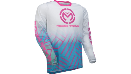 Moose Racing - Moose Racing Sahara Jersey - 29107960 - Pink/Blue/White - 2XL