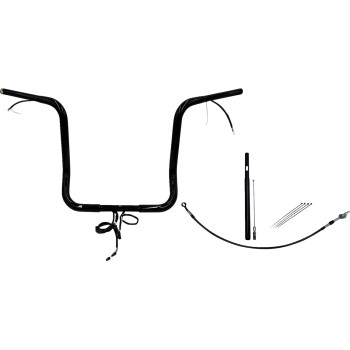 Fat Baggers, Inc. - Fat Baggers, Inc. 1-1/4in. Plug and Play EZ Install Round Top Handlebar Kit - Black - 912516-B