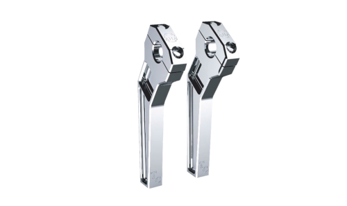 Todds Cycle - Todds Cycle 1in. Pullback Handlebar Riser Kit - 8in. Rise - Chrome - TD-R12-08
