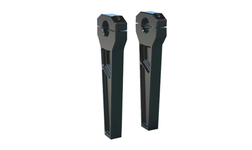 Todds Cycle - Todds Cycle 1in. Handlebar Riser Kit - 8in. Rise - Black - TD-R11-08B