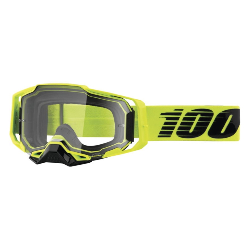 100% - 100% Armega Nuclear Citrus Goggles - 50004-00003 - Nuclear Citrus / Neon Yellow/Black / Clear Lens - OSFM