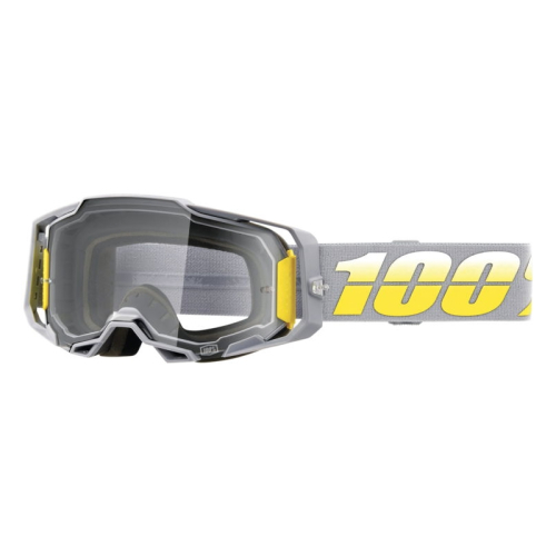 100% - 100% Armega Complex Goggles - 50004-00006 - Gray/White/Yellow / Clear Lens - OSFM