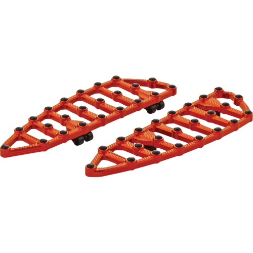 Arlen Ness - Arlen Ness MX Driver Floorboards - Orange Anodized - 06-872