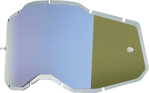 100% - 100% Replacement Injected Lenses for Adult Racecraft 2/Accuri 2/Stratus 2 Goggles - Blue Mirror - 51008-350-01