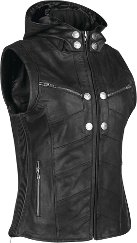 Speed & Strength - Speed & Strength Hells Belles Leather Womens Vest - 889744 - Black - 3XL