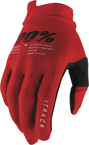 100% - 100% iTrack Gloves - 10015-003-11 - Red - Medium