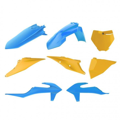 Polisport - Polisport Plastic Kit - Bult Blue/Dark Yellow/White - 90841