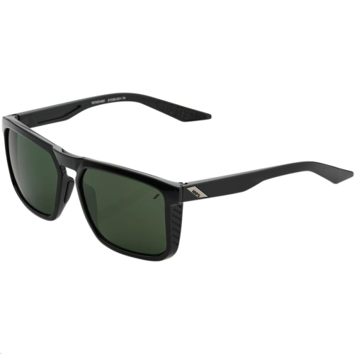 100% - 100% Renshaw Sunglasses - 61038-001-74 - Black/Green - OSFA