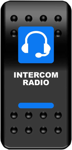 Moose Utility - Moose Utility Intercom Rocker Switch - Blue - 2106-0484