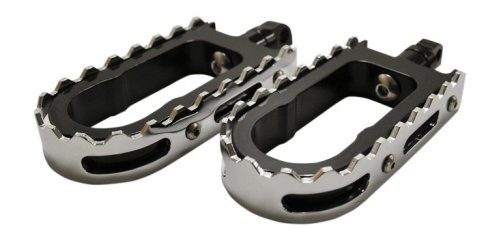 LA Choppers - LA Choppers BMX Footpegs - Black Peg with Chrome Teeth - LA-7205-00B