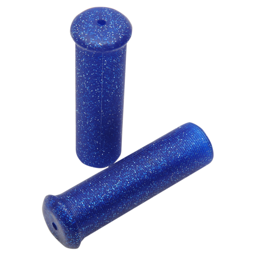 Emgo - Emgo Star Fire Flake Grips for 7/8in. Handlebars - Blue - 42-21123