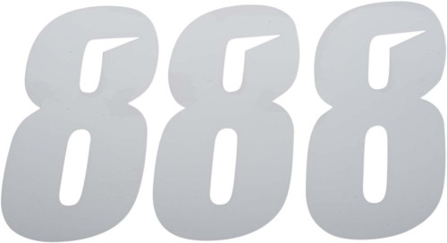 DCOR - DCOR Slash Series Individual Numbers 7in. - No.8 - White - 45-32-8