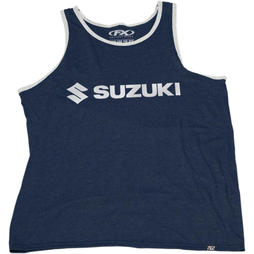 Factory Effex - Factory Effex Suzuki Tank Top - 22-87458 - Navy/Heather - 2XL
