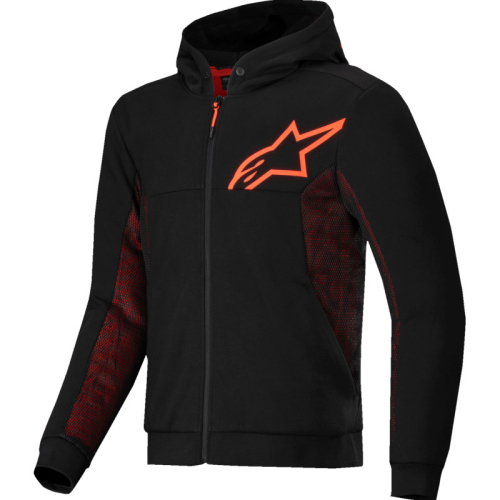 Alpinestars - Alpinestars Chrome Air Sport Hoodie - 4200425-1030-M - Black/Red Fluo - Medium