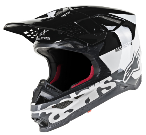 Alpinestars - Alpinestars Supertech M8 Radium Helmet - 8301519-2182-M - White/Black Mid/Gray Glossy - Medium