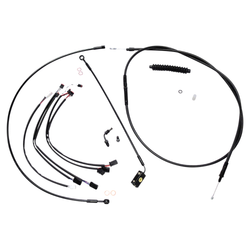 Magnum - Magnum Black XR Handlebar Installation Kit with Black Fittings for 12-14in. Ape - 486941