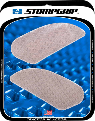 Stompgrip - Stompgrip Icon Profile Rally Tank Grips - Clear - 50-14-0006C