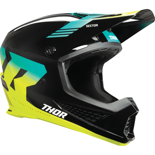 Thor - Thor Sector 2 Carve Helmet - 0110-8101 - Black/Acid - X-Large