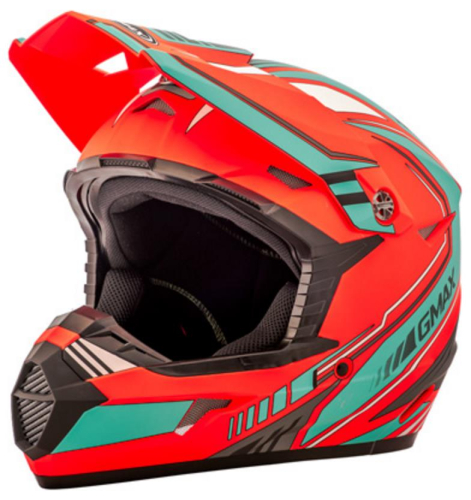 G-Max - G-Max MX46 Uncle Helmet - G3467734 TC-27 - Flat Orange/Teal - Small