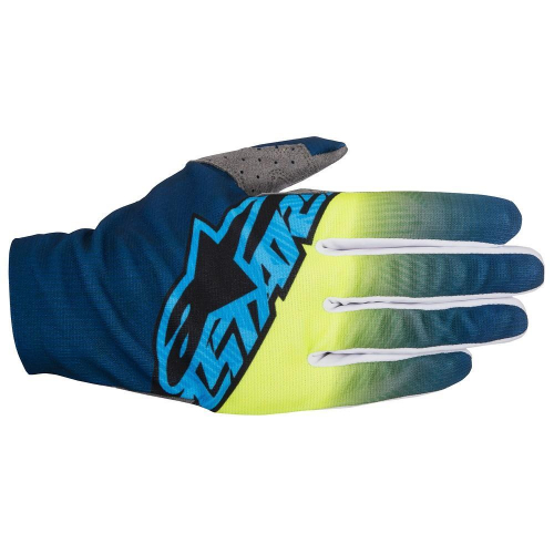 Alpinestars - Alpinestars Design Two Dune Gloves - 35626177055LG - Dark Blue/Yellow Fluo/Cyan - Large