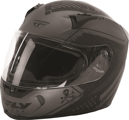 Fly Racing - Fly Racing Revolt Patriot FS Helmet - 73-8360XS - Matte Gray/Black - X-Small