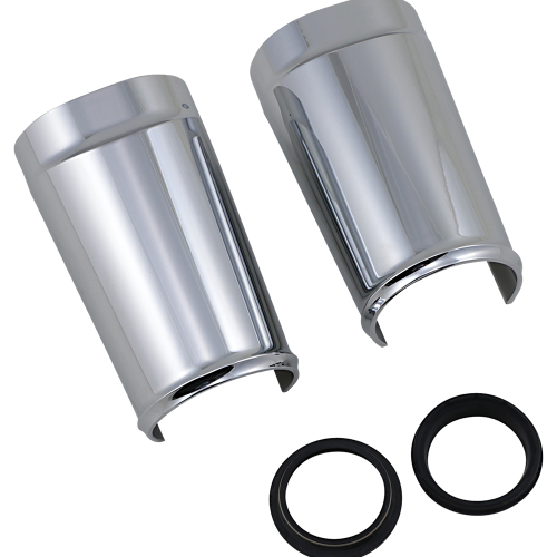 Arlen Ness - Arlen Ness Fat Tire Fork Boot Covers - Chrome - 20-041