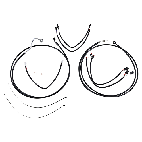 Magnum - Magnum Black XR Handlebar Installation Kit with Black Fittings for 15-17in. Ape - 486422