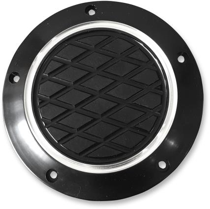 Eddie Trotta Designs - Eddie Trotta Designs Derby Cover - Reverse Cut - Black Anodized - TC-028B