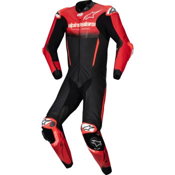 Alpinestars - Alpinestars GP-R7 One Piece Leather Suit - 3150125-1405-56 - Black/Mid Red - 56