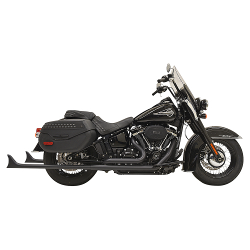 Bassani Manufacturing - Bassani Manufacturing True Duals with 36in. Fishtail Mufflers - No Baffle - Black - 1S76EB36