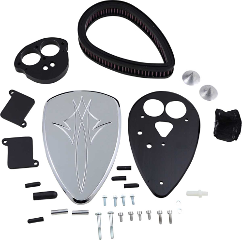 Baron Custom Accessories - Baron Custom Accessories Big Air Kit - Pinstripe Chrome - BA-2070-13