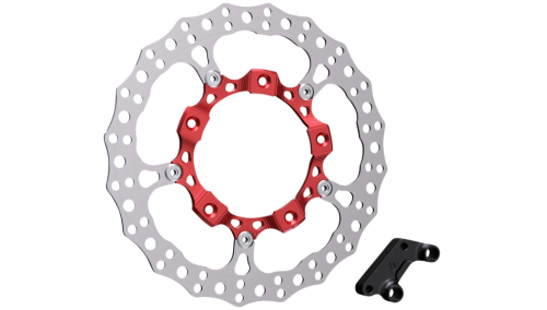 Arlen Ness - Arlen Ness Big Brake Full Floating Rotor Kit - Red - 300-003