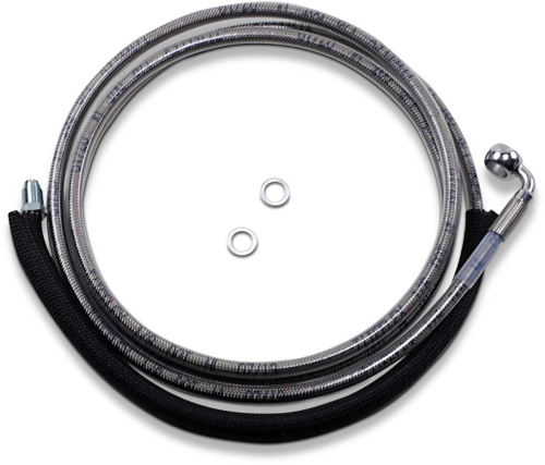 Drag Specialties - Drag Specialties Clear Coated Stainless Steel Hydraulic Clutch Line - +8in. - 0661-0029