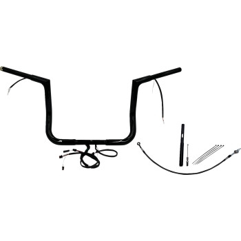 Fat Baggers, Inc. - Fat Baggers, Inc. 1-1/4in. Plug and Play EZ Install Flat Top Handlebar Kit - Black - 712012-B